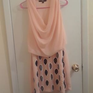 Light coral dressst the right amount of bling